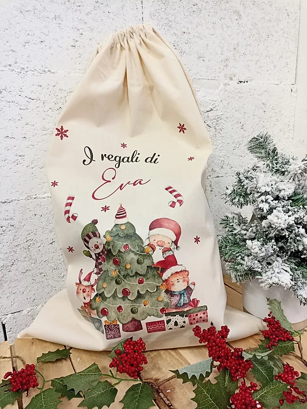 Sacco di Natale in Canvas personalizzato