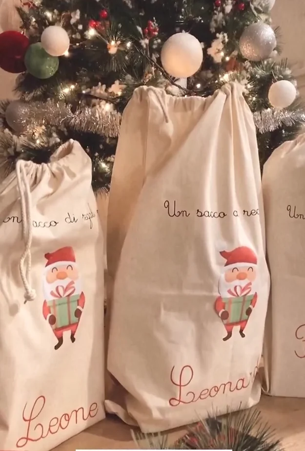 Sacco di Natale in Canvas personalizzato