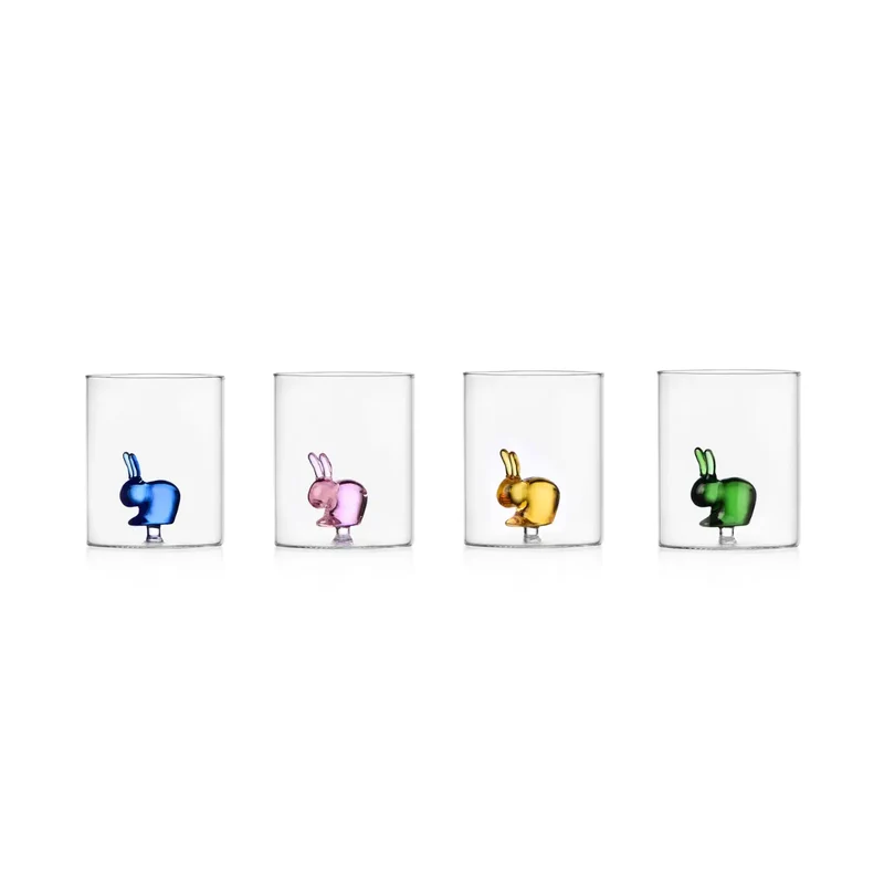 Set 4 Bicchieri Rabbit Qeeboo x Ichendorf