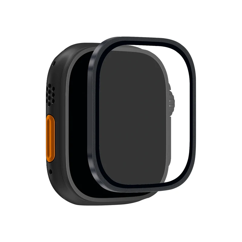 Vetro Temperato con Cornice in Titanio per Apple Watch Ultra e Ultra 2