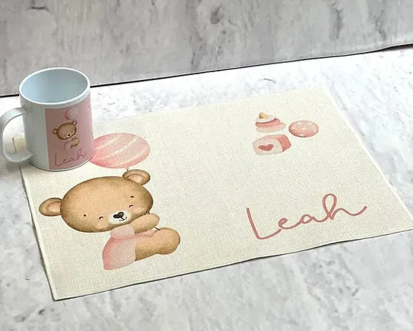 Set Tovaglietta in Canvas con Bicchiere Personalizzato