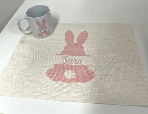 Set Tovaglietta in Canvas con Bicchiere Personalizzato