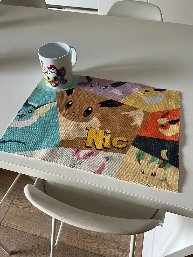 Set Tovaglietta in Canvas con Bicchiere Personalizzato