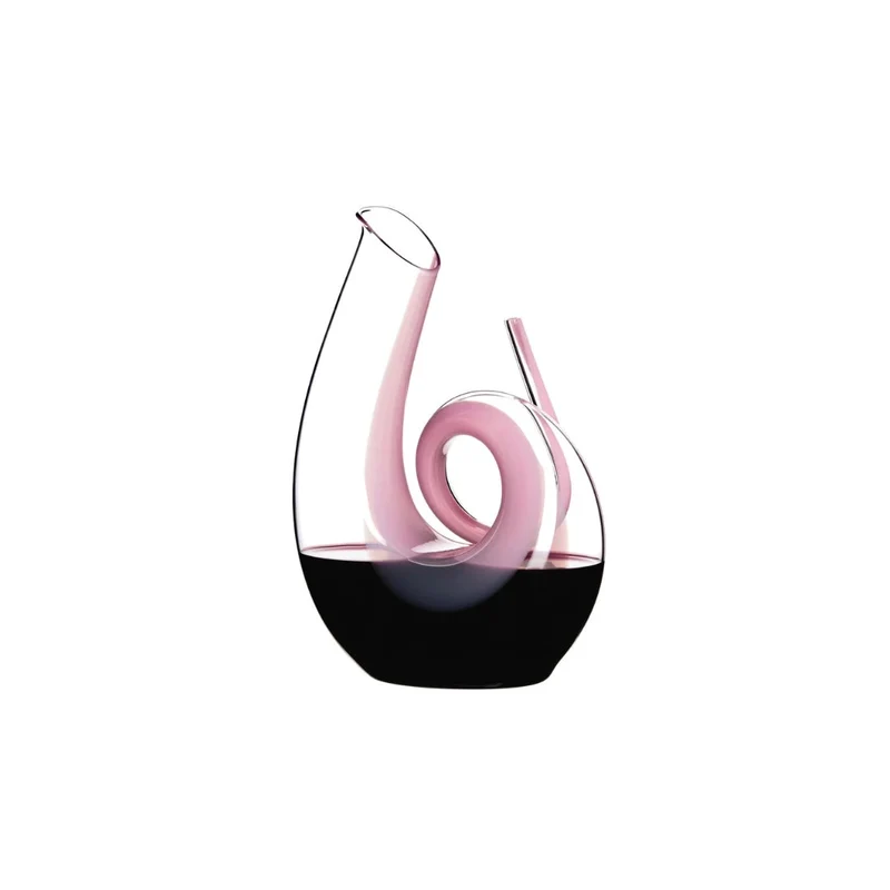 Riedel Decanter Curly – Decanter in Cristallo Soffiato Rosa