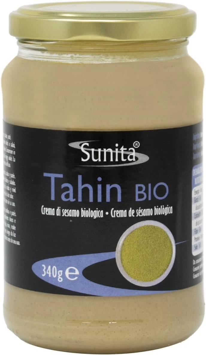 Sunita Tahina Crema di Sesamo - Salsa Tahini Ricca e Cremosa per Hummus e Salse -Crema di Semi di Sesamo Biologica - 340g