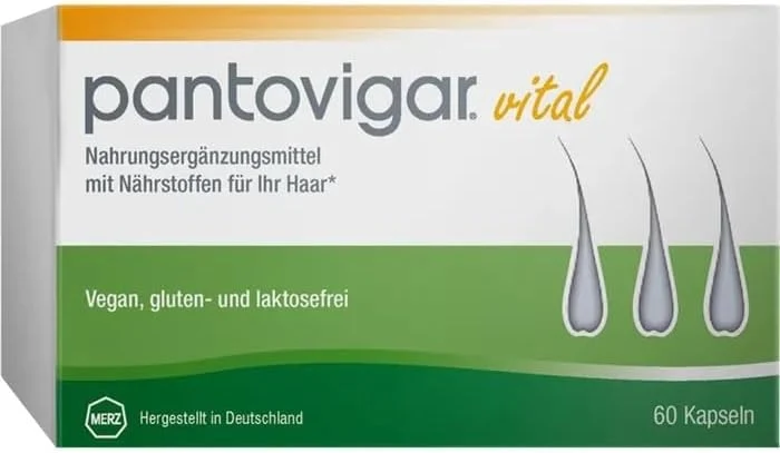 Capsule Pantovigar Vital con nutrienti per capelli, confezione da 60