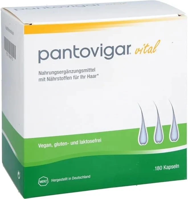 Capsule Pantovigar Vital con nutrienti per capelli, confezione da 180