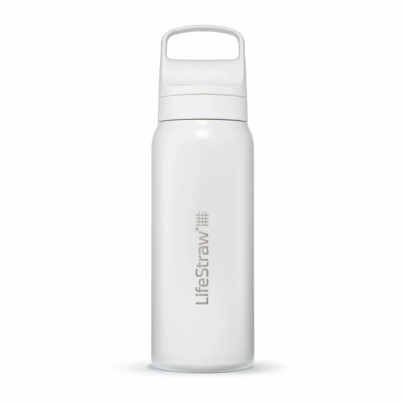 Gourde filtrante isotherme en inox - Go Series 70cl (blanc)