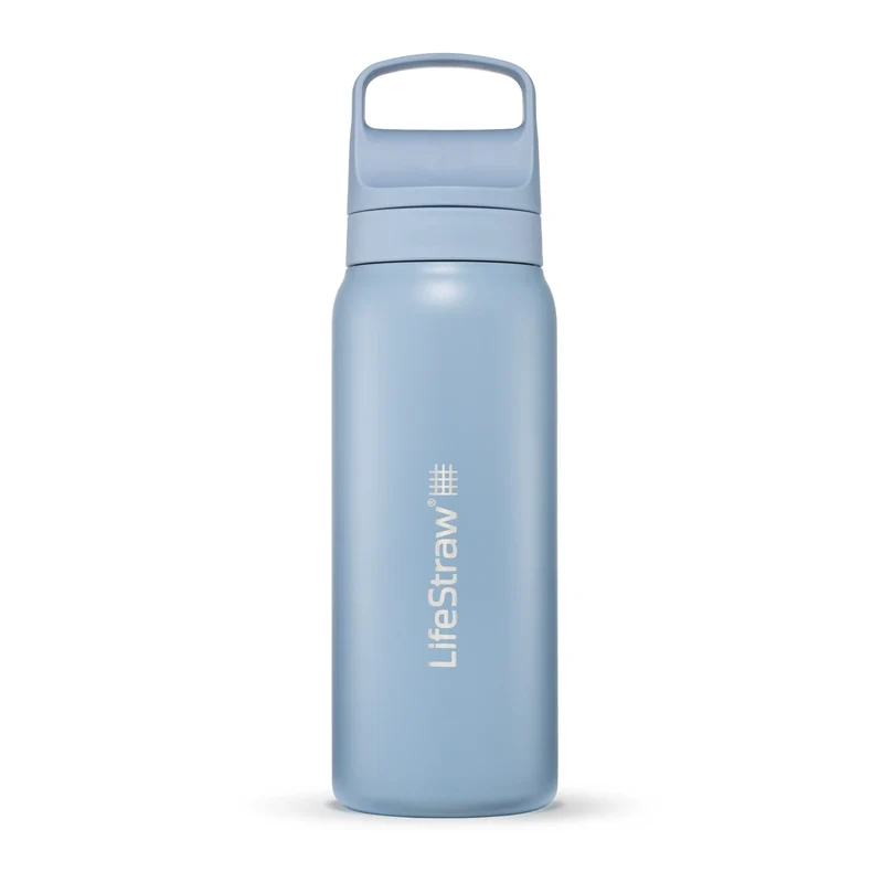 Gourde filtrante isotherme en inox - Go Series 70cl (bleu clair)