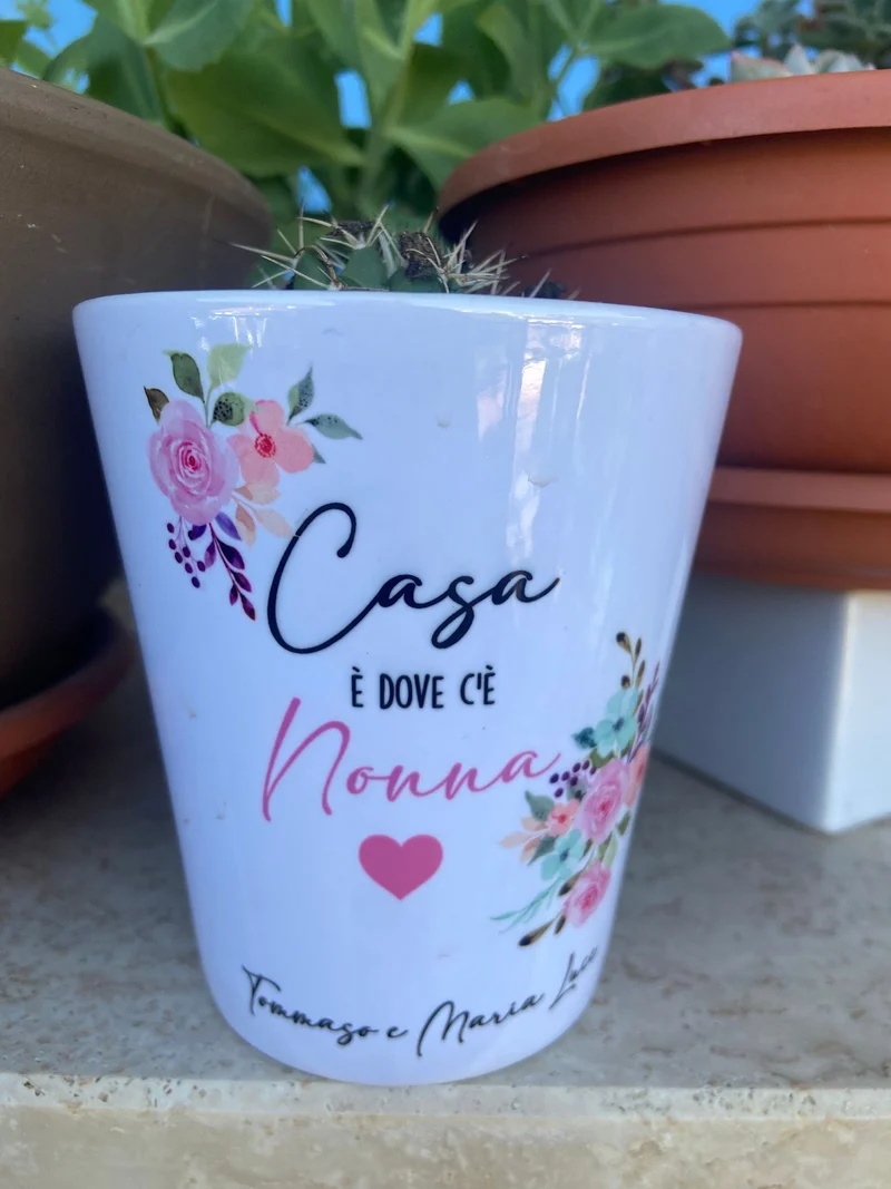 Vaso per i Nonni in ceramica Personalizzato