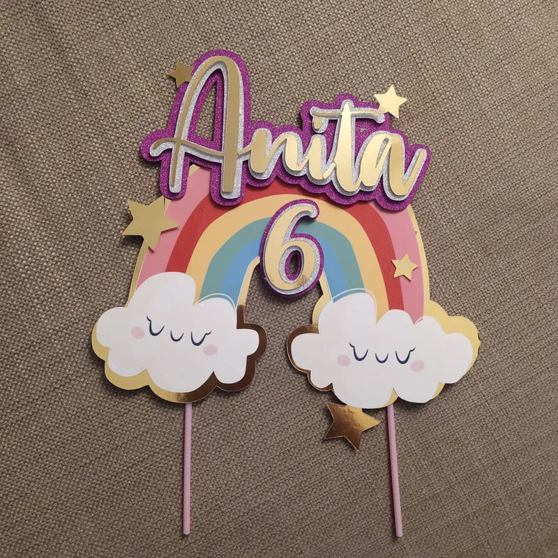 Cake topper in cartoncino