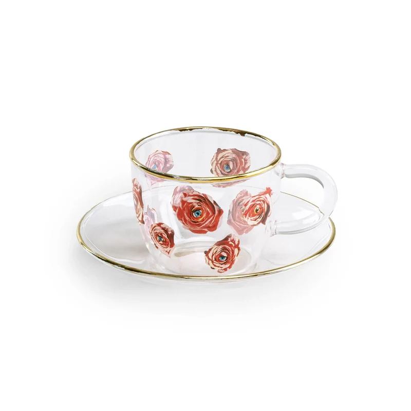 Set da Caffè in vetro Roses Toiletpaper x Seletti