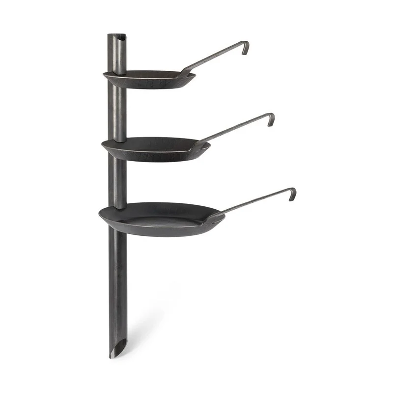 Campfire holder wrought iron pans