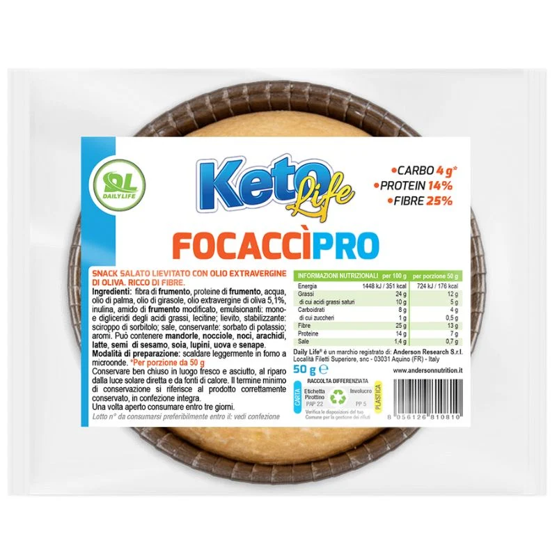 Daily Life Keto Life FocacciPro 50 Grammi