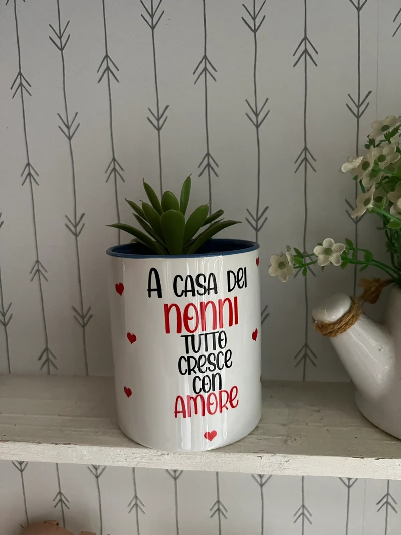 Vaso per i Nonni in ceramica Personalizzato