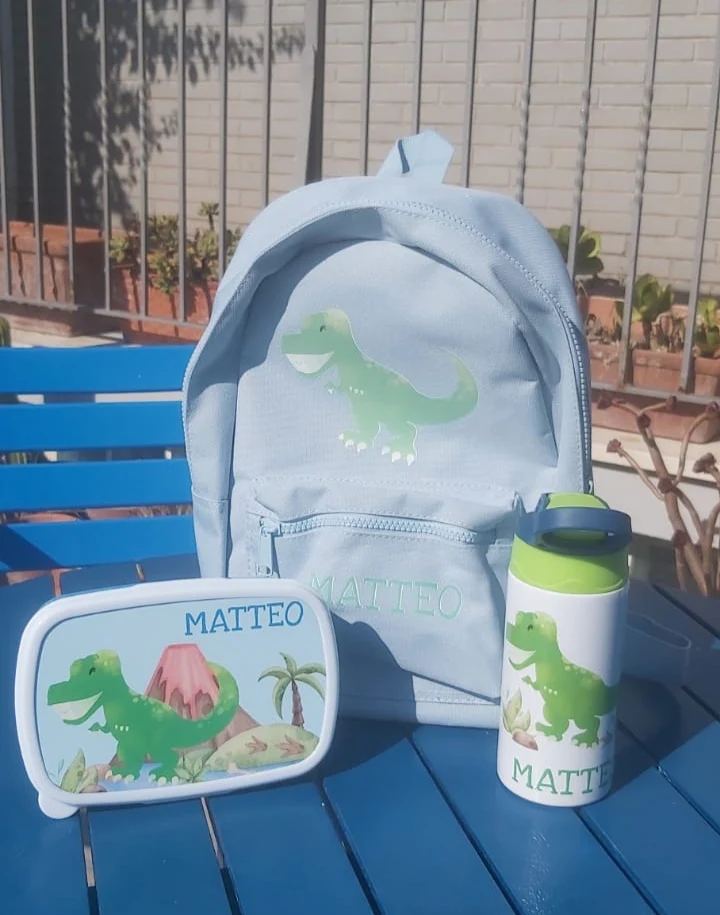 Set Bimbo Zaino - Borraccia - Porta merenda