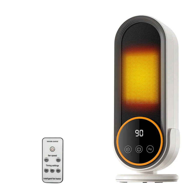 Journeyside Termoventilatore Ceramica,Stufetta Elettrica con 2 Impostazioni Temperatura,Termoventilatore Energetico Timer da 30/60/90Mins,Doppie Sicurezza,Riscaldatore Energetico per Ufficio e Camera