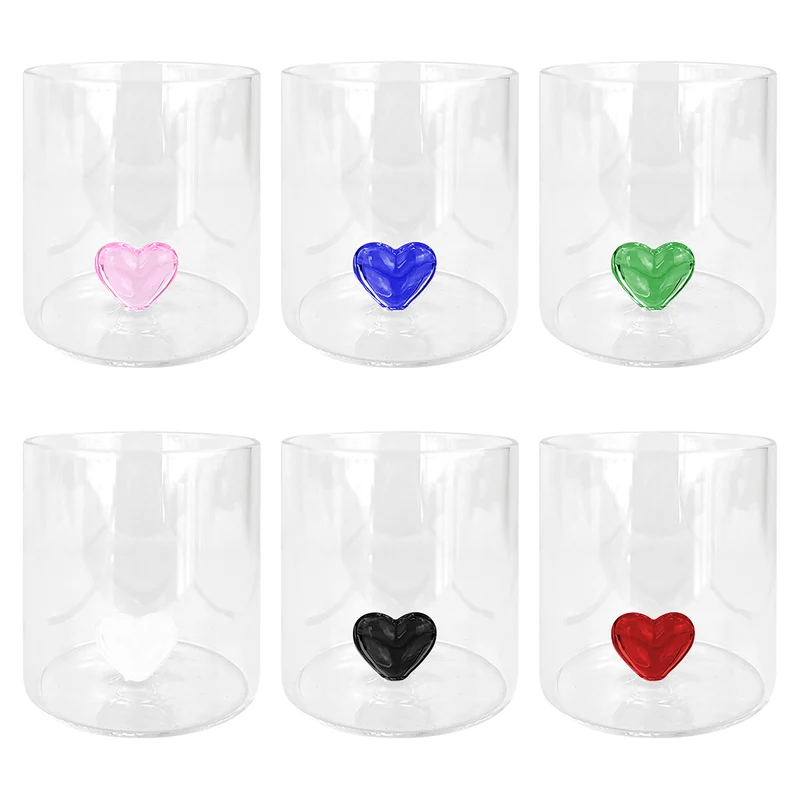 Set 6 Bicchieri 3D in Vetro Borosilicato 36 cl con Figura Interna Il Gruppone