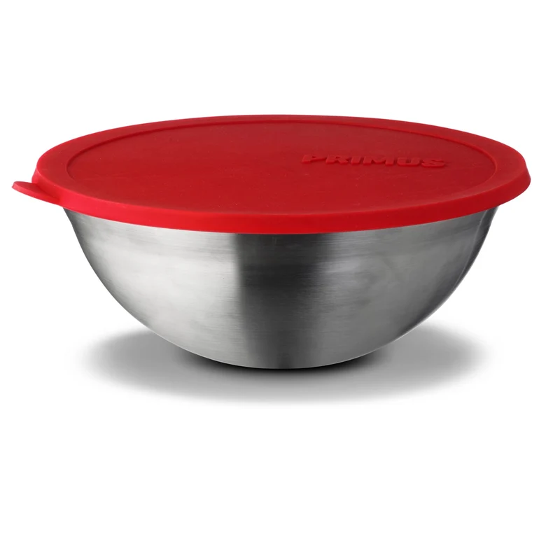 Set de service en inox - 4 assiettes + saladier