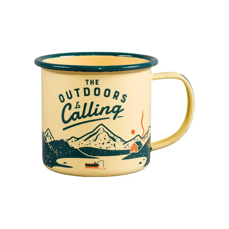 Tasse en émail - The outdoors is calling