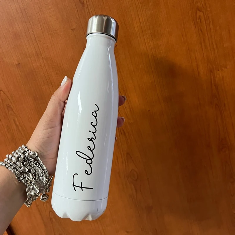 Borraccia termica in acciaio inox personalizzata con nome