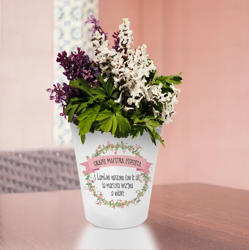 Vaso per Maestra in ceramica Personalizzato