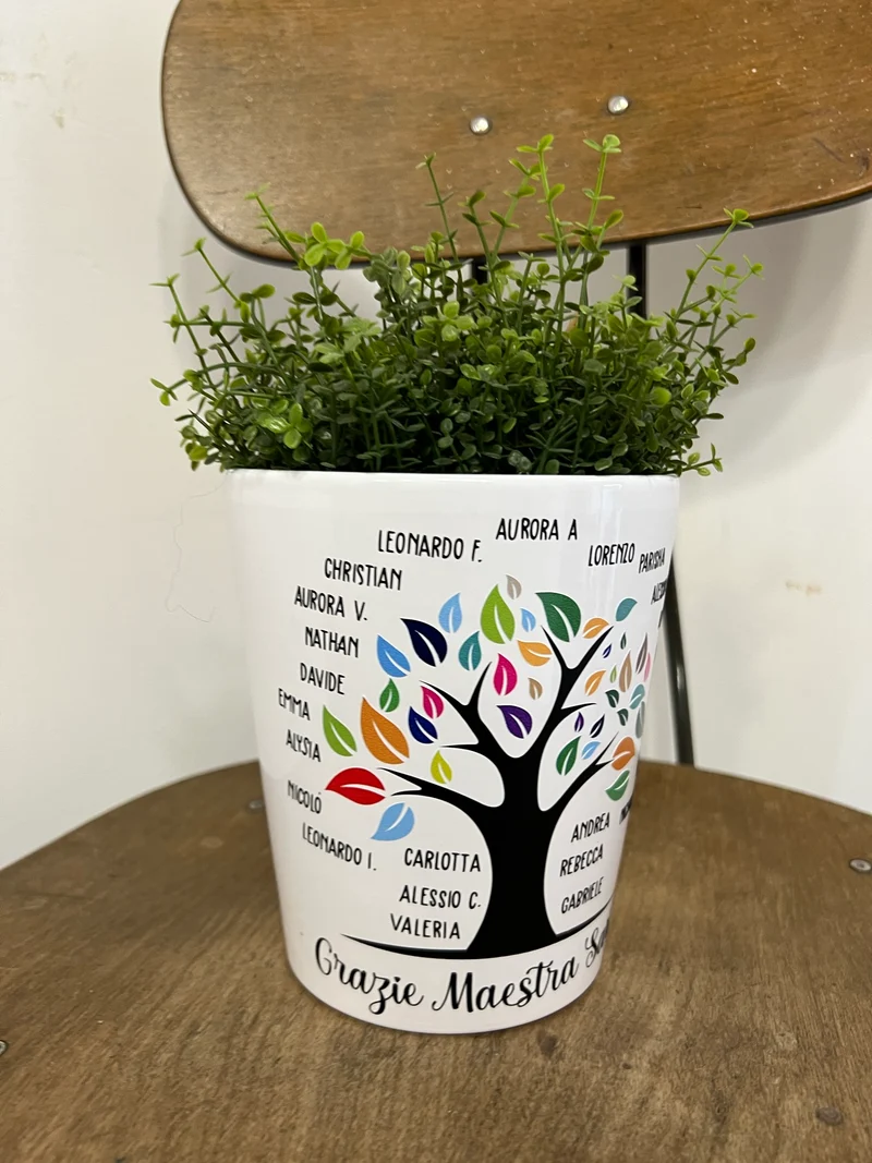 Vaso per Maestra in ceramica Personalizzato