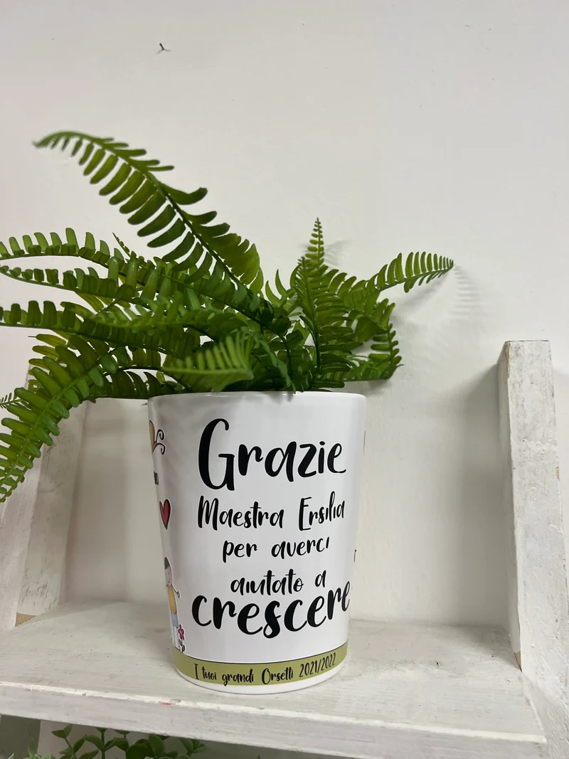 Vaso per Maestra in ceramica Personalizzato