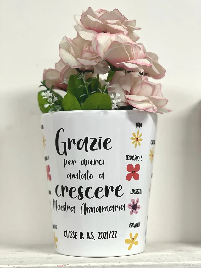 Vaso per Maestra in ceramica Personalizzato