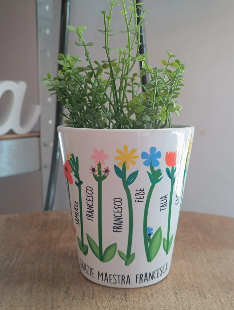 Vaso per Maestra in ceramica Personalizzato