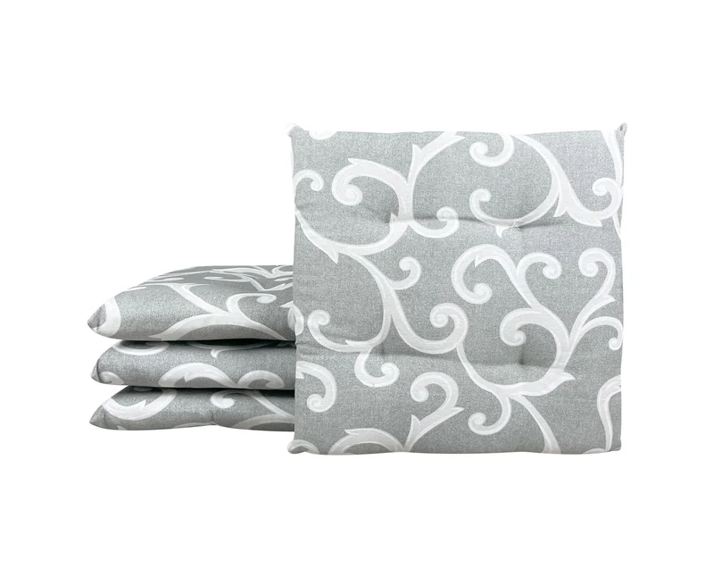 Set Cuscini per Sedia Barocco 40x40 in Cotone Imbottiti 6 cm con Lacci 4 Punti Made in Italy Il Gruppone