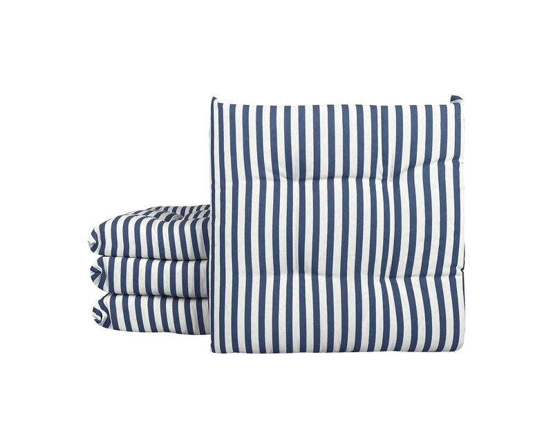 Set Cuscini per Cucina 40x40 in Cotone Imbottiti 6 cm con Lacci 4 Punti Made in Italy Il Gruppone