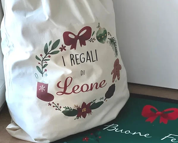 Sacco di Natale in Canvas personalizzato - idea regalo Natale